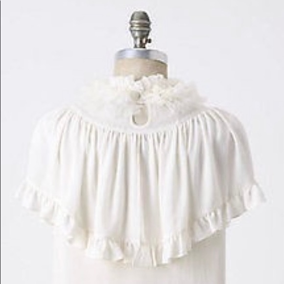 NEW Anthropologie Mise En Scene by Ruffian Mascarpone Silk Blouse SZ-4 - Picture 2 of 14